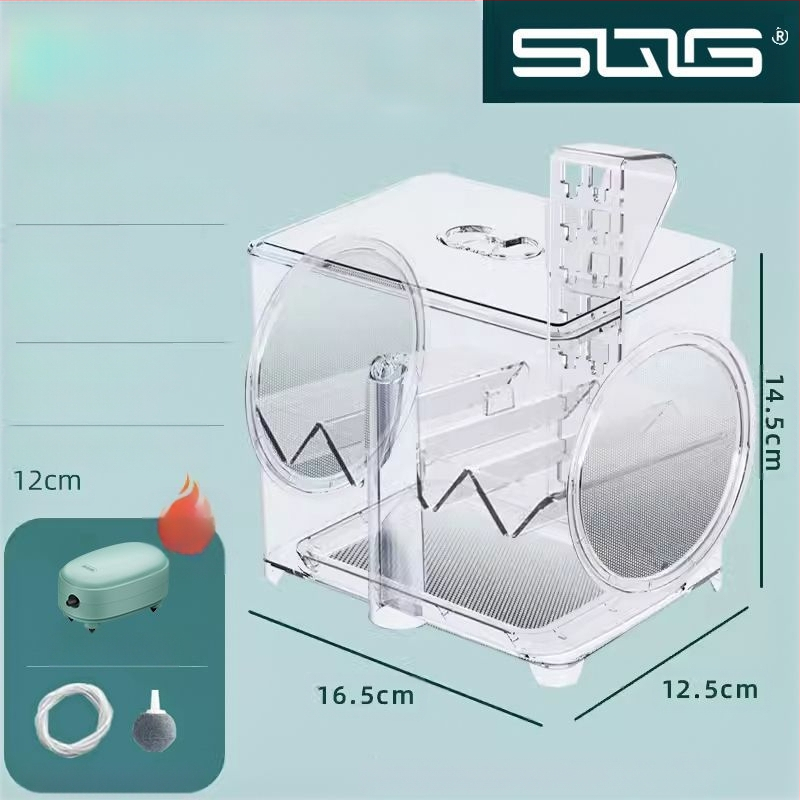 SQG žuvų bako liuko izoliacinė dėžutė akrilinė gupijų veisimo dėžė tropinėms žuvims mažoms žuvims jauniklių žuvų liuko gamybos namas