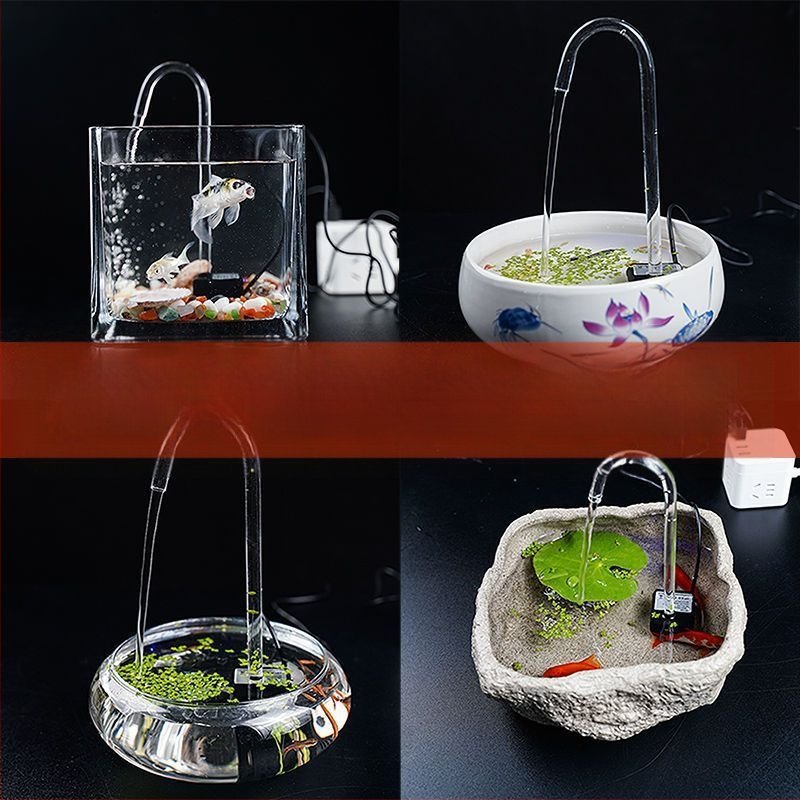 Akvārijs, mini ūdens sūknis, akmensdārzs, strūklaka, ūdens sūknis, mazs cirkulācijas sūknis, filtrs, pundurkociņš, īpaši kluss, mazs USB