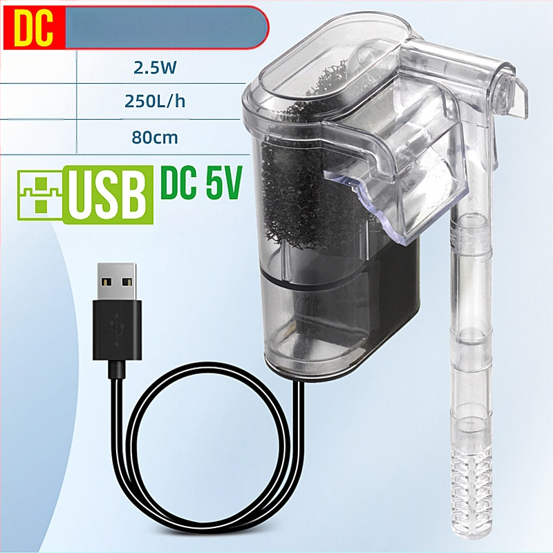 Akvariumo filtras, mažas krioklio filtras, aeratorius, akvariumo prie sienos montuojamas filtro siurblys, nutildytas, išorinis, pakabinamas, reguliuojamas