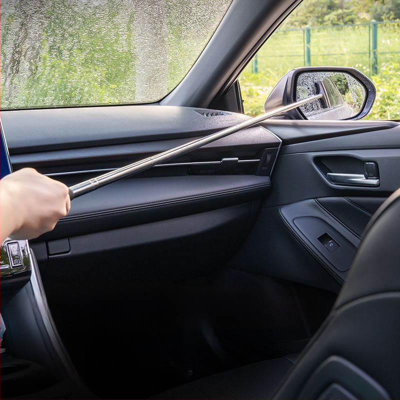 Automobilio galinio vaizdo veidrodėlio valytuvas iš nerūdijančio plieno priekinio stiklo valytuvas, ištraukiamas nešiojamas valytuvas, langų valytuvų valymas