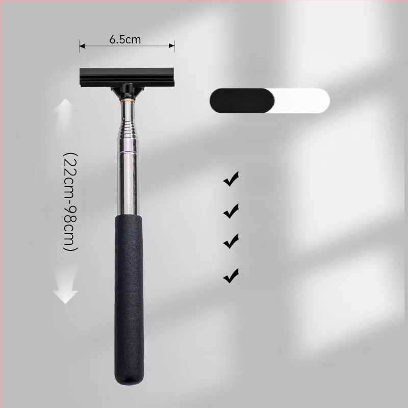 Automobilio galinio vaizdo veidrodėlio valytuvas iš nerūdijančio plieno priekinio stiklo valytuvas, ištraukiamas nešiojamas valytuvas, langų valytuvų valymas