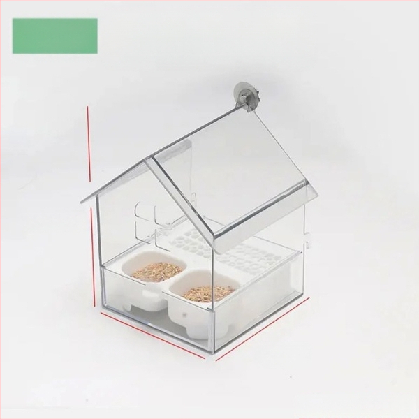 Papagoi söögikast katusele, päikeseline, must, fööniks, pojeng, lindude läbipaistev veesöögikast, kergesti puhastatav, B