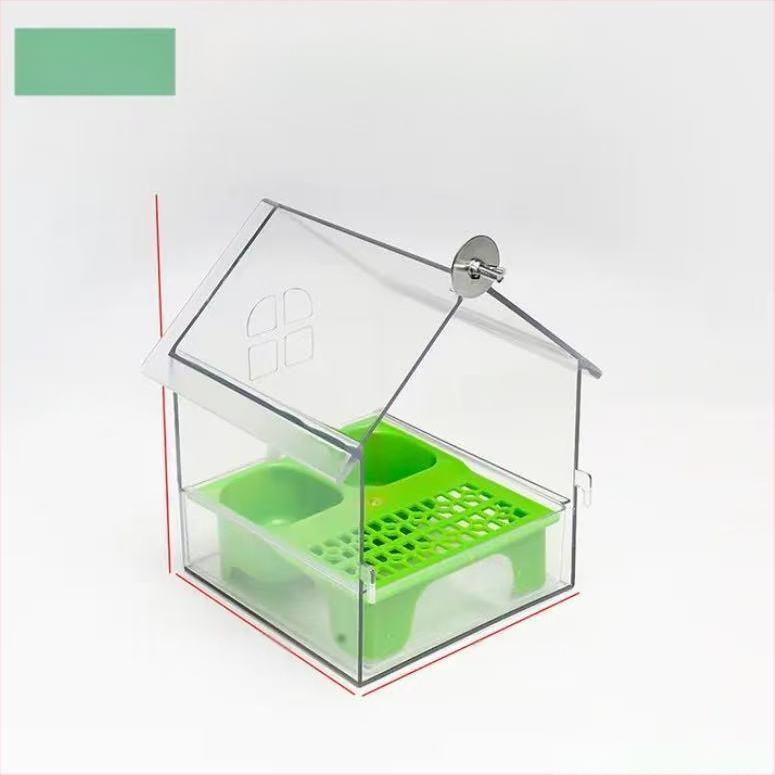 Papagoi söögikast katusele, päikeseline, must, fööniks, pojeng, lindude läbipaistev veesöögikast, kergesti puhastatav, B