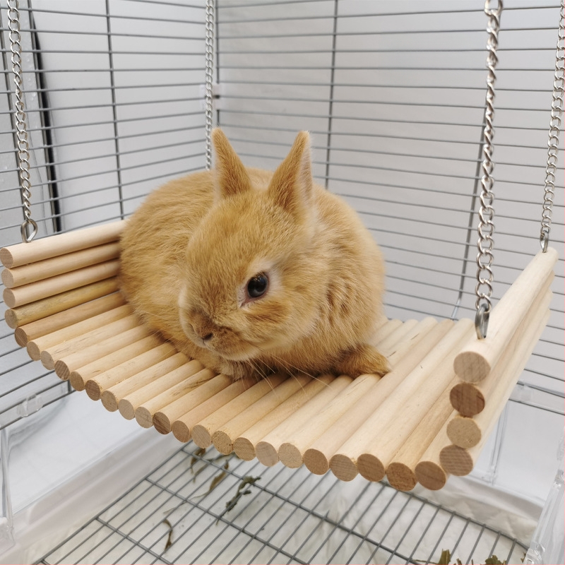 Gyári áruk törpe nyúl játék holland malac Totoro tömörfa hinta rönk függőágy fészek szett tengerimalac zápfog kellékek