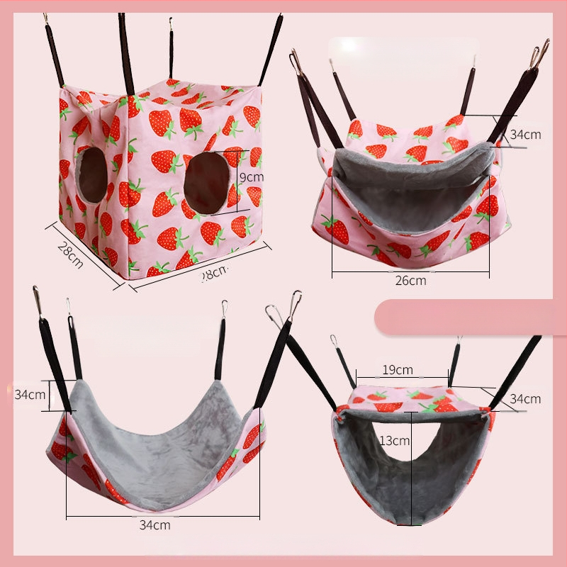 „Amazon“ jūrų kiaulytės guolis, medaus maišelis, šeškas, voverė, burundukas, pavasarinis/vasarinis hamakas, pakabinamas augintinis, keturių dalių rinkinys