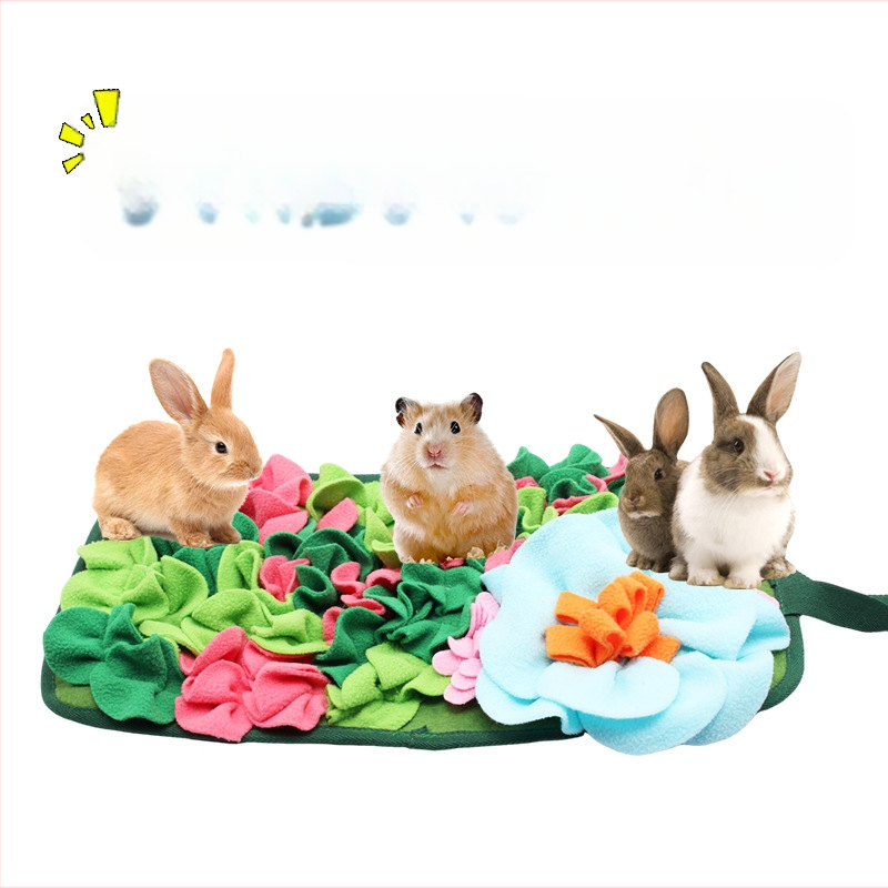 Amazon Temu Нова подложка за хранене на морски свинчета Rabbit за облекчаване на настроението Квадратна градинска подложка за душене на зайци Chinchilla