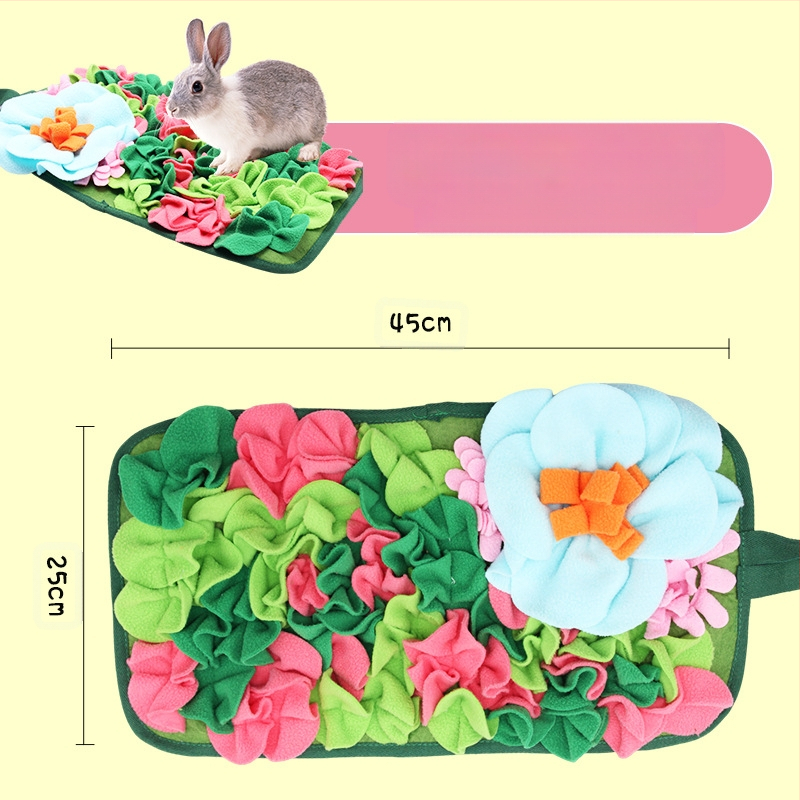 Amazon Temu uusjänese merisea söötmismatt meeleolu leevendamiseks, tšintšiljajänese ruudukujuline aia nuusutamismatt