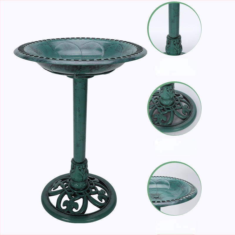 Tehase poolt tarnitud õues kasutatav purskkaevu linnuvann, lihtne lindude söögimaja pumbaga, plastist lillepott päikesepumbaga