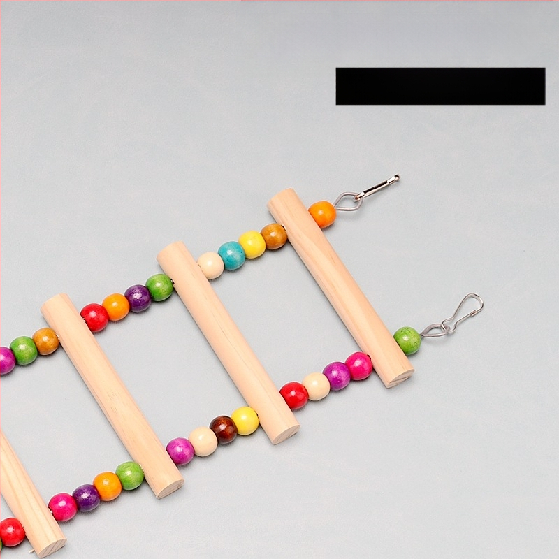 Puidust helmestega ronimisredel, suurte ja keskmise suurusega papagoide tarvikud, ronimisredel, redelkiik, hammustada mänguasi, linnupuuri aluslatt, hulgimüük