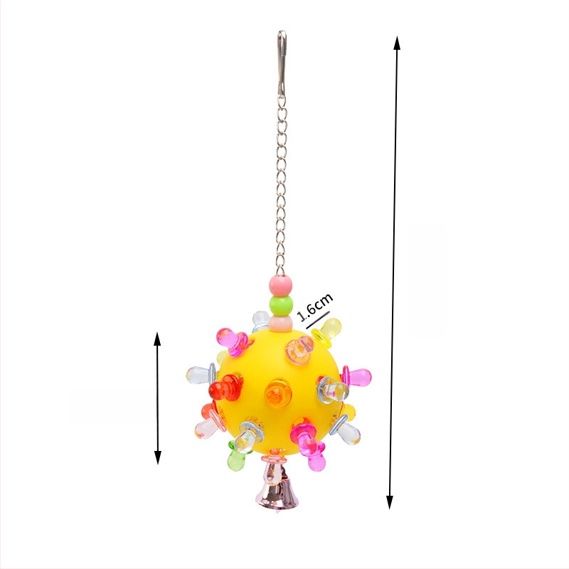 Papagoi noka jahvatav ja näriv mängupall igavuse leevendamiseks ja ventilatsiooniks, närimismänguasi väikestele ja keskmise suurusega papagoidele, intellektuaalne mänguasi, linnupuuri kaunistus