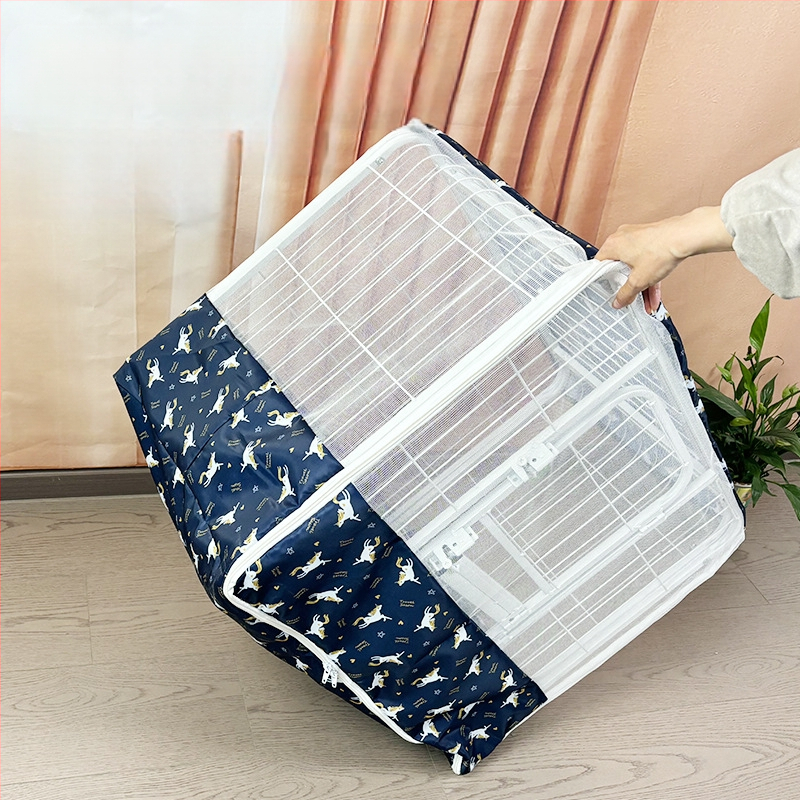 Négyzet alakú csőből készült kutyaketrec szúnyogháló, nagy kutyaketrec háló, univerzális kisállatketrec háló minden évszakra, kisállatketrec kiegészítők, szúnyogbiztos