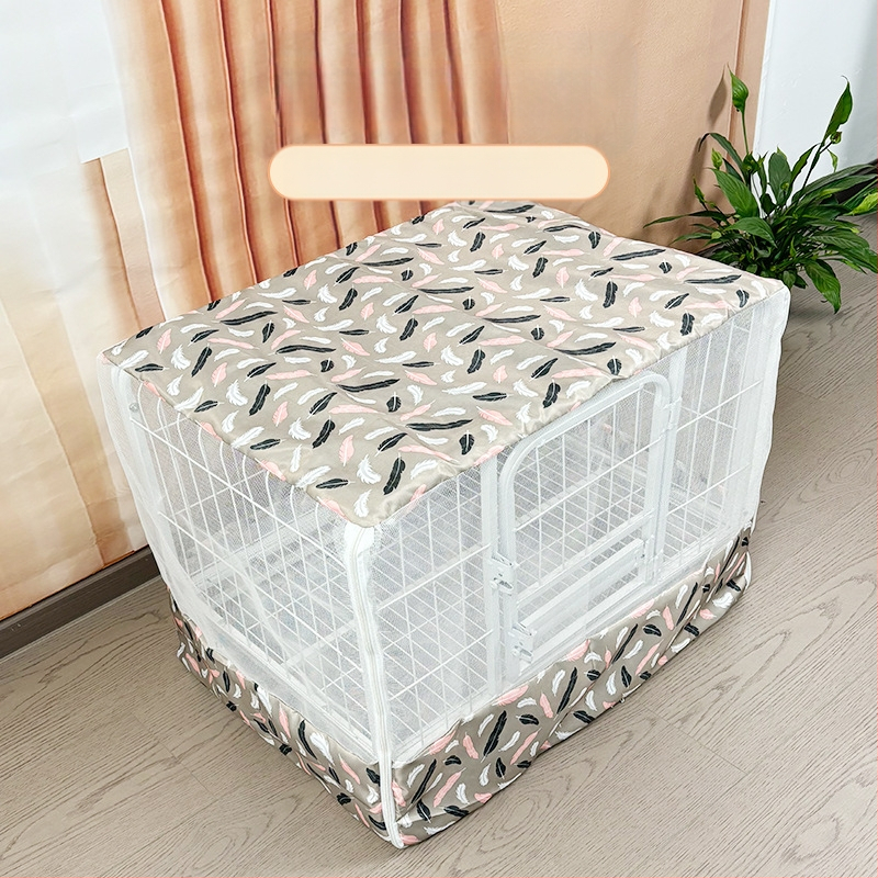 Négyzet alakú csőből készült kutyaketrec szúnyogháló, nagy kutyaketrec háló, univerzális kisállatketrec háló minden évszakra, kisállatketrec kiegészítők, szúnyogbiztos