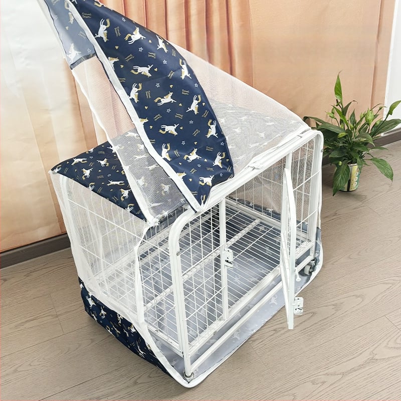 Négyzet alakú csőből készült kutyaketrec szúnyogháló, nagy kutyaketrec háló, univerzális kisállatketrec háló minden évszakra, kisállatketrec kiegészítők, szúnyogbiztos