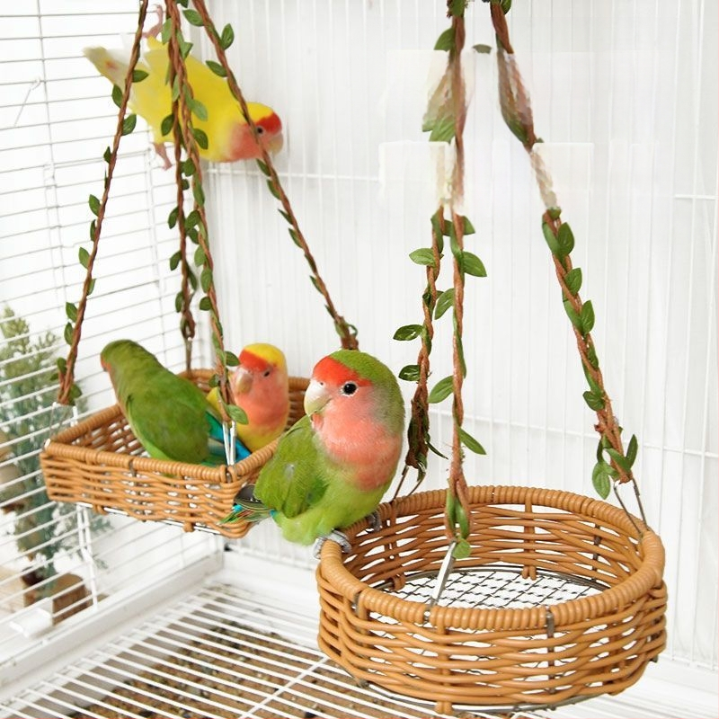 Paukščio lizdo imitacijos hamakas su pakabinamu krepšeliu, vasarinis, kvėpuojantis, lengvai valomas, retro stiliaus papūgos lizdas, miego lizdas, tiesioginis pristatymas