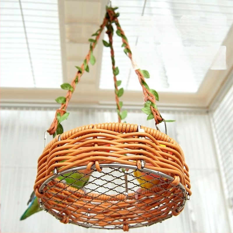 Paukščio lizdo imitacijos hamakas su pakabinamu krepšeliu, vasarinis, kvėpuojantis, lengvai valomas, retro stiliaus papūgos lizdas, miego lizdas, tiesioginis pristatymas