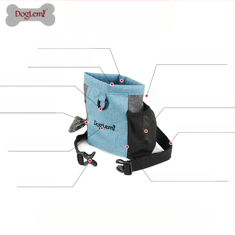 Lemmikloomade kaasaskantav koeratreeningu suupistekott lõuendikott koeratoidu vöökott õues kasutamiseks mõeldud koeratreeningu varustus koera jalutamiseks lemmikloomatarbed