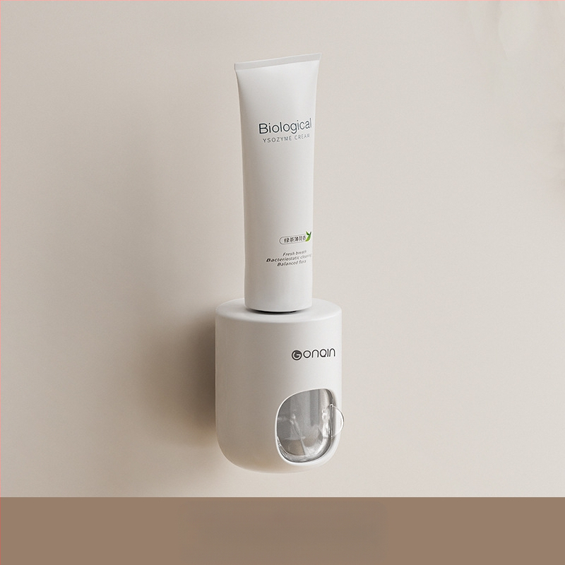 Profesionalus elektrinis dantų šepetėlio laikiklis, neperforuotas tualeto laikymo stovas, dantų pastos laikymo dėžutė, automatinis dantų pastos spaudiklis