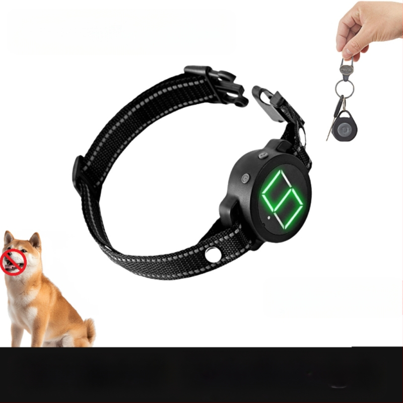 Piiriülene uus toode lemmikloomade haukumisvastane seade koeratreeningseade haukumisvastane kaelarihm automaatne haukumisvastane koer puldiga elektrilöögi vibratsiooniheli