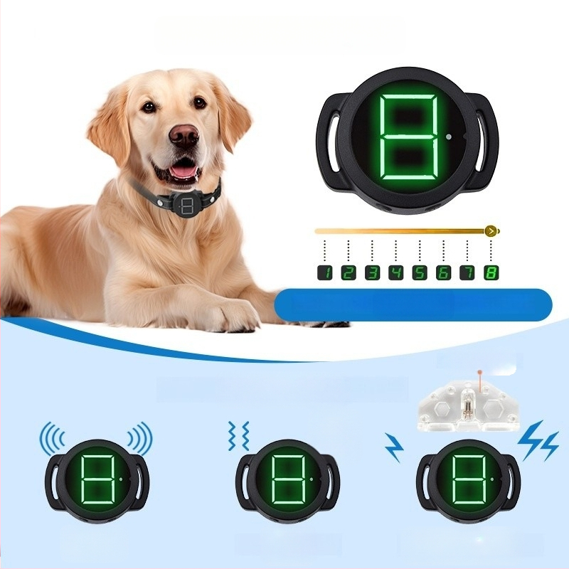 Piiriülene uus toode lemmikloomade haukumisvastane seade koeratreeningseade haukumisvastane kaelarihm automaatne haukumisvastane koer puldiga elektrilöögi vibratsiooniheli