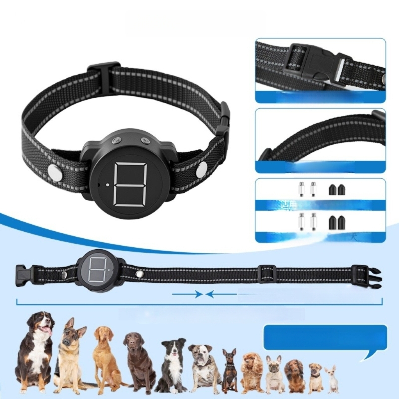 Piiriülene uus toode lemmikloomade haukumisvastane seade koeratreeningseade haukumisvastane kaelarihm automaatne haukumisvastane koer puldiga elektrilöögi vibratsiooniheli