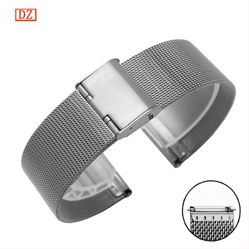 Alkalmas Dw rozsdamentes acél Huawei Gt 5m Lan尼斯 hálós szíj Apple iWatch egy-/dupla csattal 04 vonalas óraszíjhoz