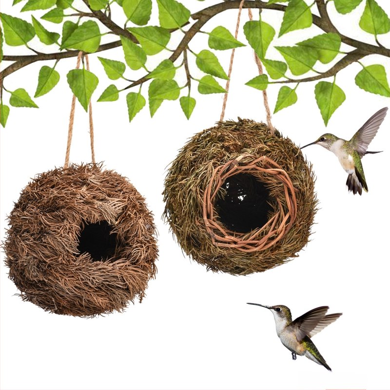 Temu ellátási lánc robbanások különböző kisállat madárfészek kreatív kézzel szőtt madárkalitka kerti dekoráció madárház ökológiai madárház