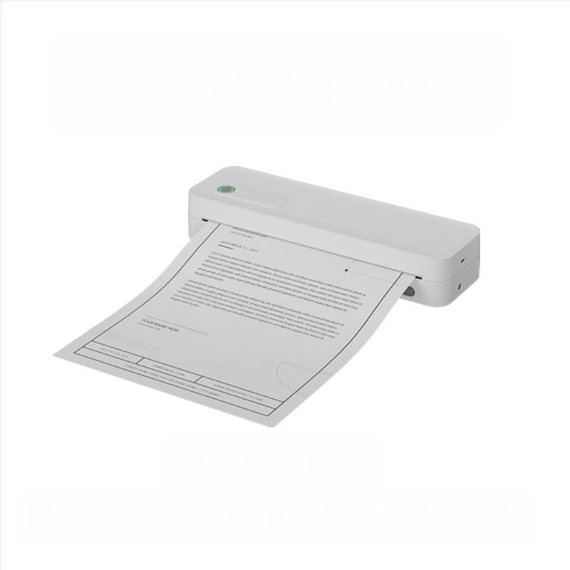A4-printer koduseks kasutamiseks Väike traadita Bluetooth-kaasaskantav pihuarvuti A4 tindivaba termoprinter koduseks kasutamiseks Ühendatud mobiiltelefoniga