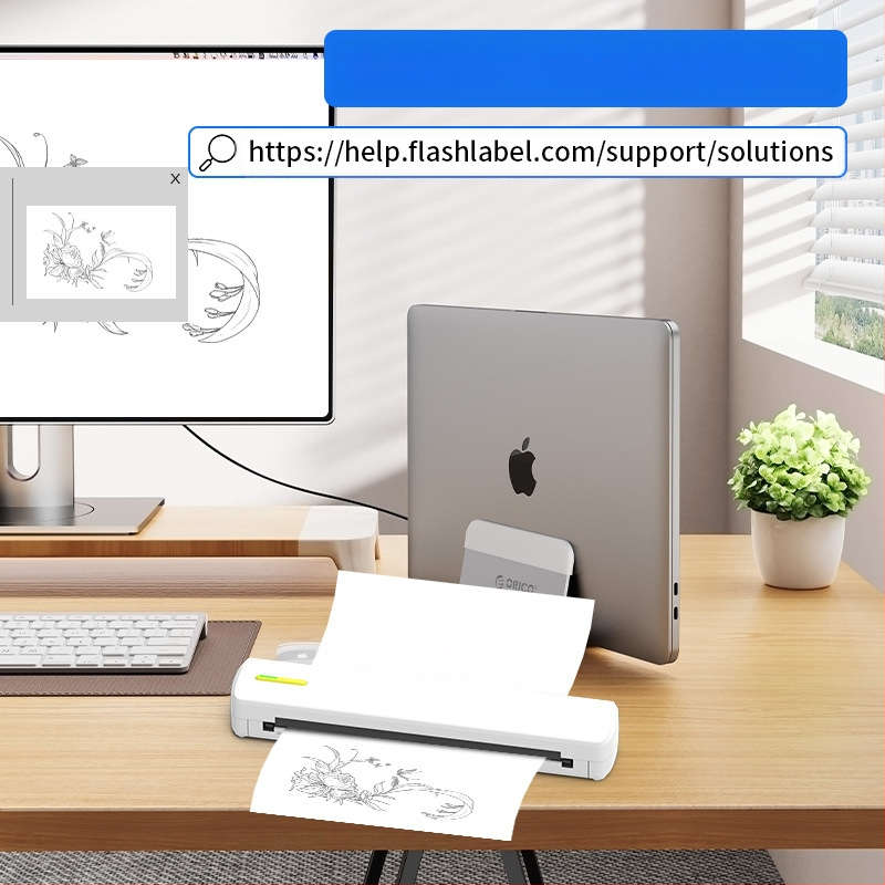 Mini termoprinter traadita ühendusega mobiiltelefoni printimise testpaberi printer Bluetooth-ühendusega tätoveeringuprinter