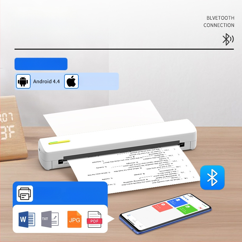 Mini termoprinter traadita ühendusega mobiiltelefoni printimise testpaberi printer Bluetooth-ühendusega tätoveeringuprinter