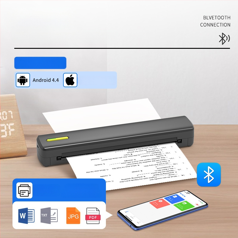 Mini termoprinter traadita ühendusega mobiiltelefoni printimise testpaberi printer Bluetooth-ühendusega tätoveeringuprinter