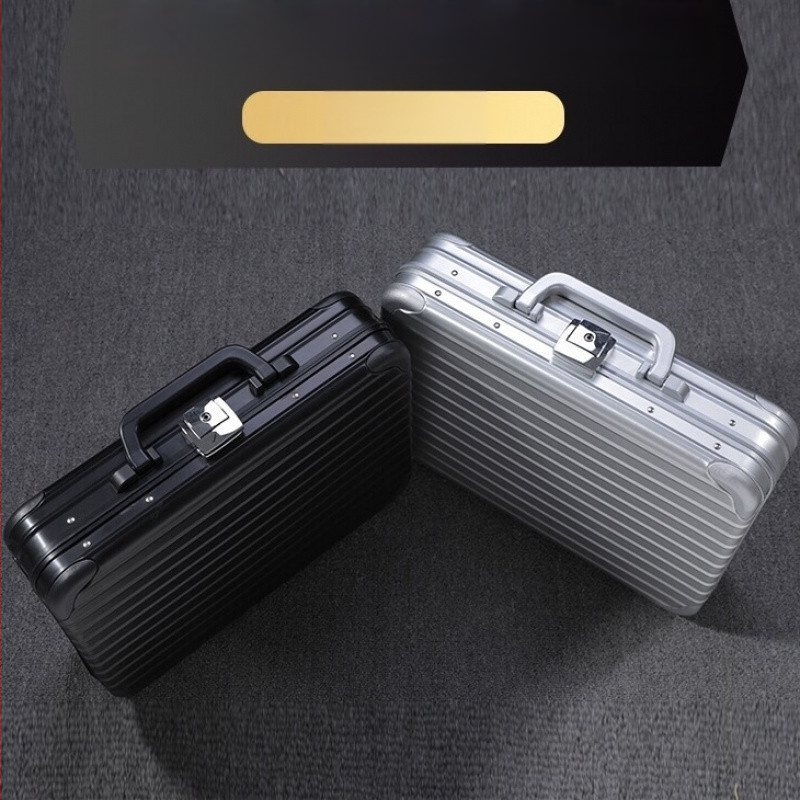 Q6V kohver alumiinium-magneesiumisulamist paroolikarp metallist kohver tööriistakast mitmeotstarbeline portfell sularahakast elektriline