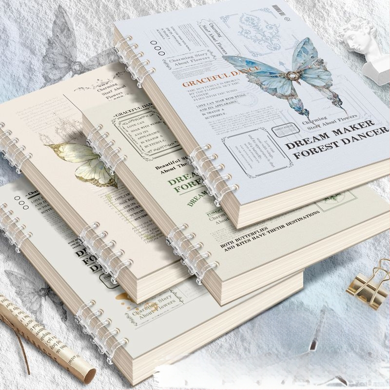 Ära köhi kätt lahtiste lehtedega märkmik lihtne värviline kirjandus ja kunst paksendatud retro õpilasmärkmik kontori horisontaalne märkmik