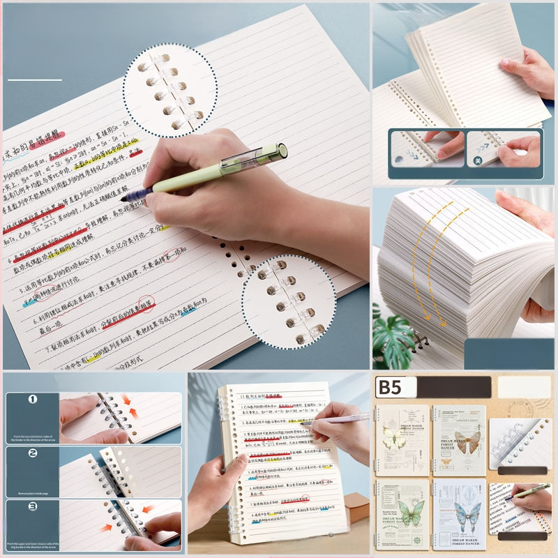 Ära köhi kätt lahtiste lehtedega märkmik lihtne värviline kirjandus ja kunst paksendatud retro õpilasmärkmik kontori horisontaalne märkmik