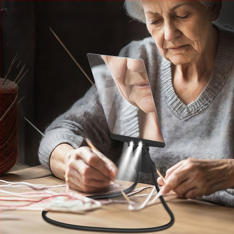 Specialus didinamasis stiklas vyresnio amžiaus žmonėms skaityti, itin didelės raiškos didelės galios mėlyna šviesa su šviesa, kabantis kaklo stalinis nešiojamas daugiafunkcis didinamasis stiklas