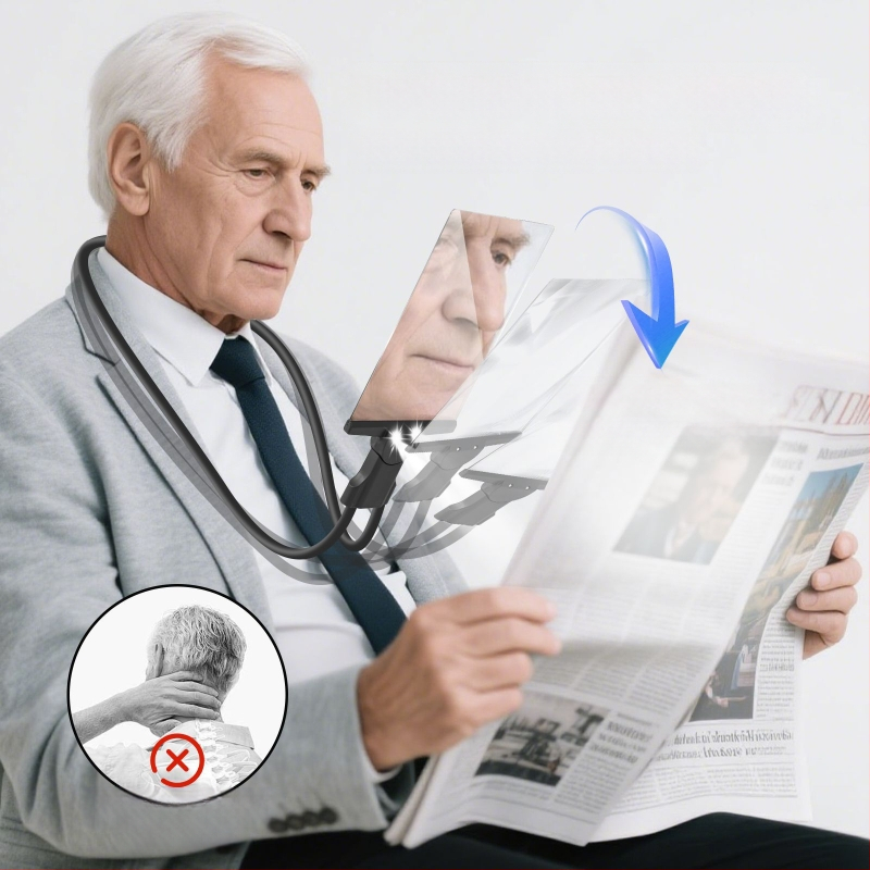 Specialus didinamasis stiklas vyresnio amžiaus žmonėms skaityti, itin didelės raiškos didelės galios mėlyna šviesa su šviesa, kabantis kaklo stalinis nešiojamas daugiafunkcis didinamasis stiklas