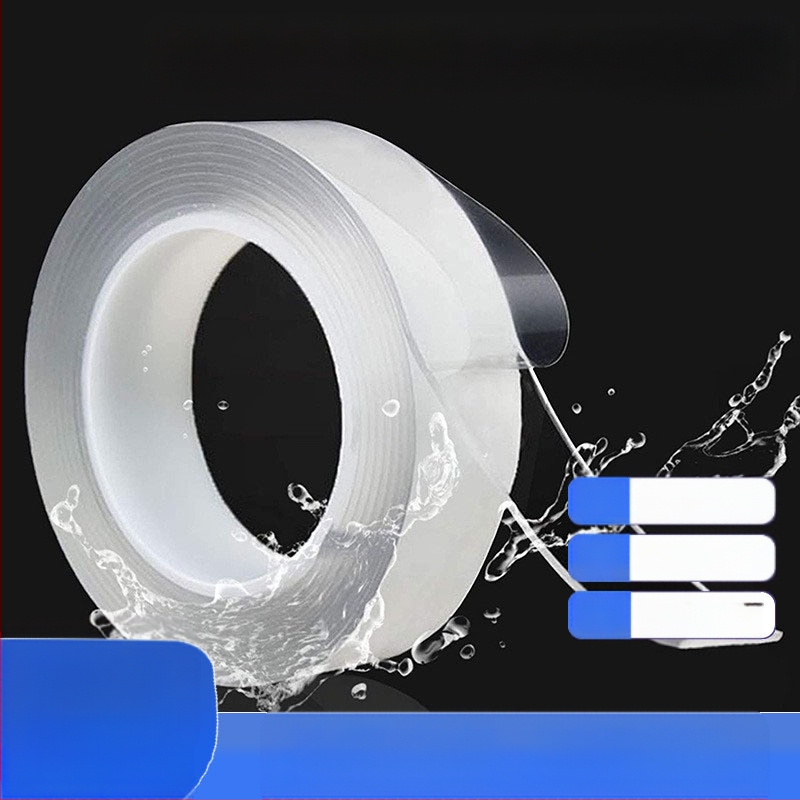 Magas hőmérsékletnek ellenálló kétoldalas ragasztószalag, erős tapadás, mosható, gyúrható varázsragasztó, konyhai penészálló, nyommentes nano ragasztó