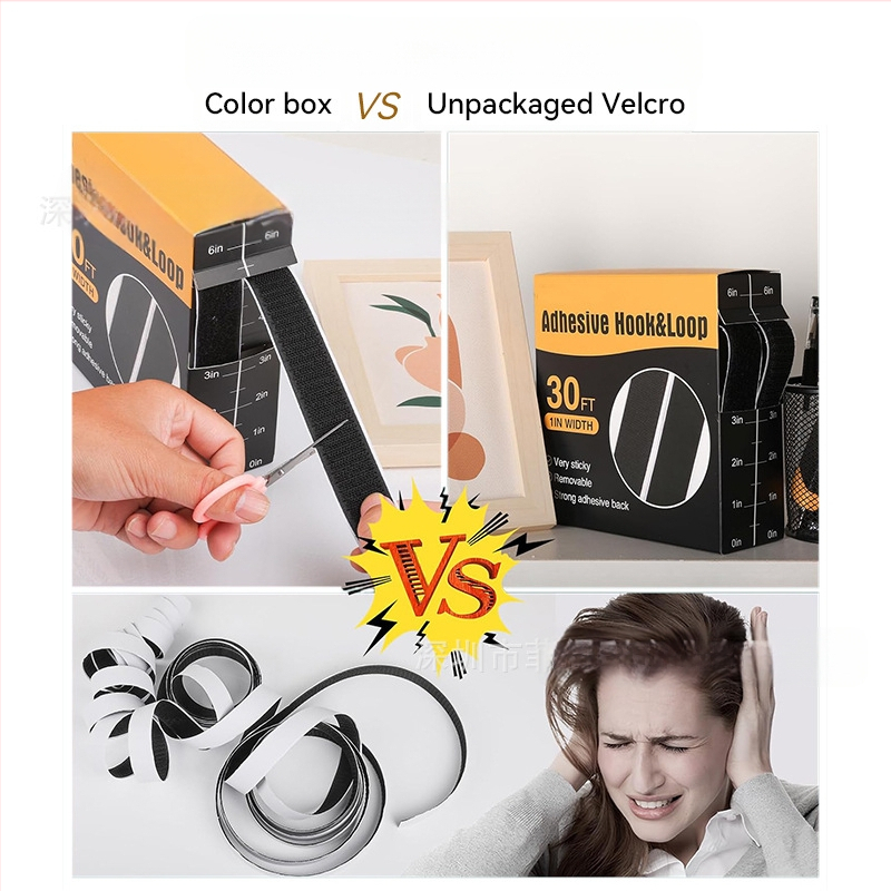 Feidley rūpnīcas noliktavā Pārrobežu Amazon Same Boxed pašgriešanas līmlente ar augstu pašlīmējošo gredzenveida āķa lenti