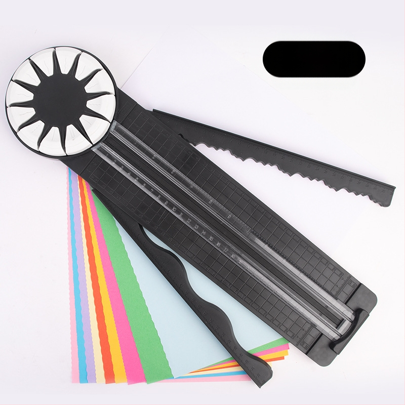 12-ühes A4 paberilõikur, trimmer planeerijatele, dekoratiivsetele servadele, õpilaste kirjatarvetele, fotolõikurile, libisev tüüp