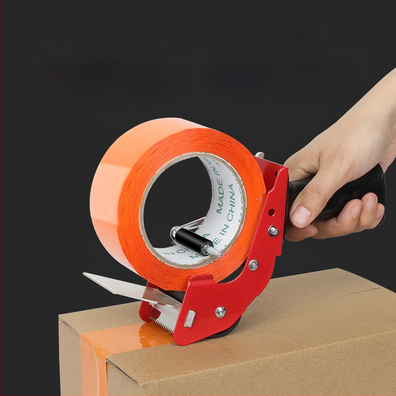 Storo metalo 50 mm rankinis dėžių sandarinimo įrenginys, rankinis mažas juostos pjaustytuvas, permatoma juosta, presas, sėdynė, nešiojamas
