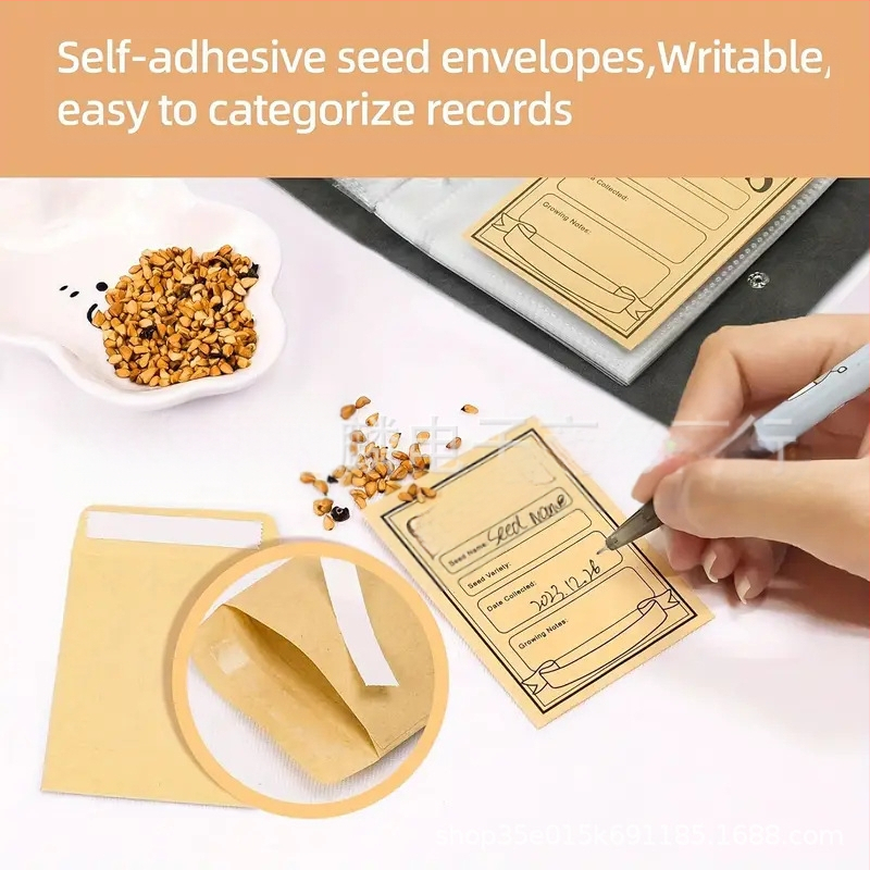 Naujas produktas Lipnus sėklų vokų maišelis Sėklų laikymo organizatorius Sėklų laikymo organizatorius