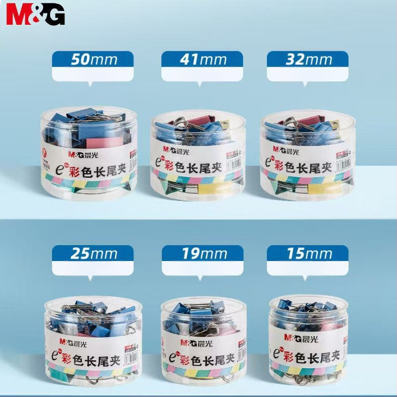 Chenguang ilgas uodegos segtukas metalinis dokumentų sąskaitų segtukas biuro sąvaržėlė studentų testo sąvaržėlė, juoda kasetė ABS92735