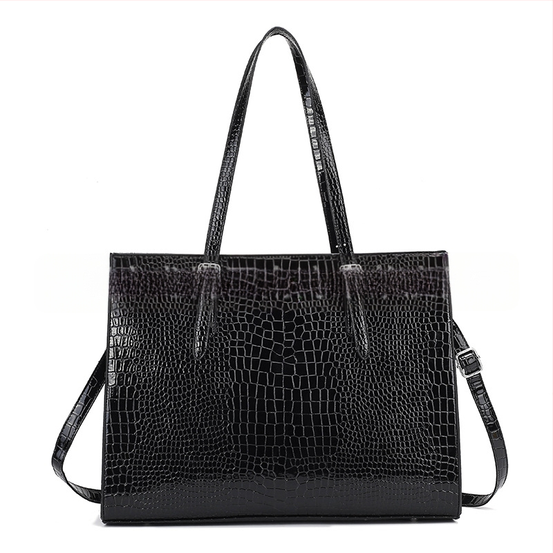 Laos 2023. aastal uus suure mahutavusega moodne kaasaskantav õlakott krokodillimustriga naistele, 15,6-tolline sülearvutikott