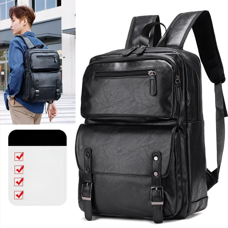 Rucsac de agrement cu temperament de mare capacitate, nou, tendință PU, producători de genți pentru bărbați, comerț exterior en-gros, export transfrontalier