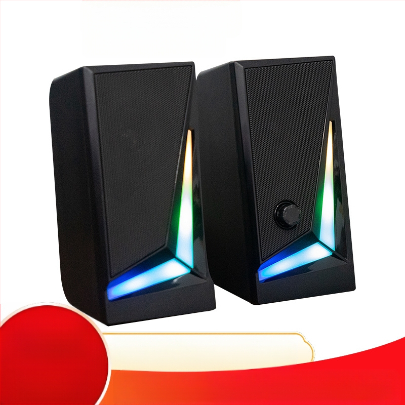 2.0 csatornás RGB multimédiás hangszóró asztali vezetékes hangszóró e-sport mélynyomó notebook USB számítógép audio