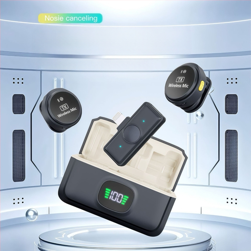 Piiriülesed plahvatused Q8Q9 juhtmevaba kraekinnitusega mikrofon Q8Q9 üks lohistamine kaks Apple`i Androidi magnetpandlaga mobiiltelefoni salvestussõnad