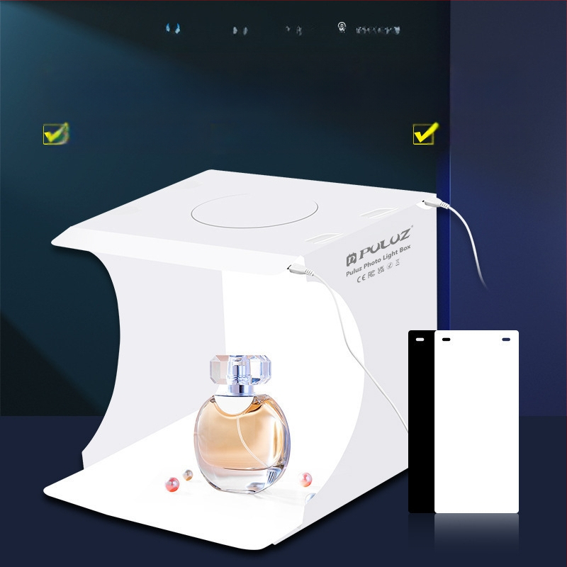 Kellékek Ékszerek Fehér háttér Termék Softbox Kis Mini Stúdió Fotókitöltő lámpa Fotóasztal