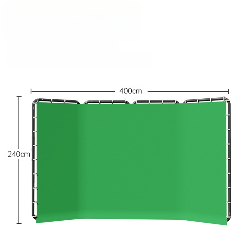 Tiešraides zaļā ekrāna audums, zaļā ekrāna fona audums, liels fotografēšanas fons, pārnēsājams profesionāls aprīkojums filmām un televīzijai