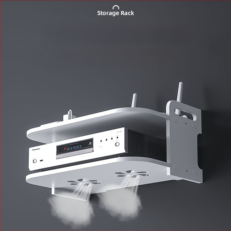 Nappali projektor konzol falra szerelhető router tárolódoboz falra szerelhető, nem perforált, üreges set-top box tárolóállvány