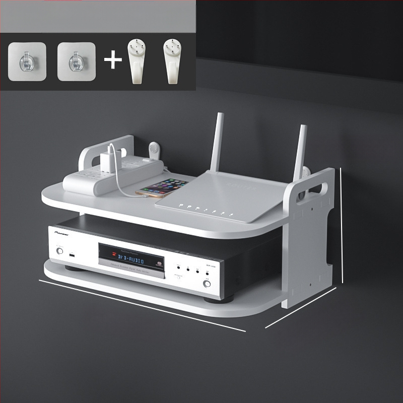 Nappali projektor konzol falra szerelhető router tárolódoboz falra szerelhető, nem perforált, üreges set-top box tárolóállvány