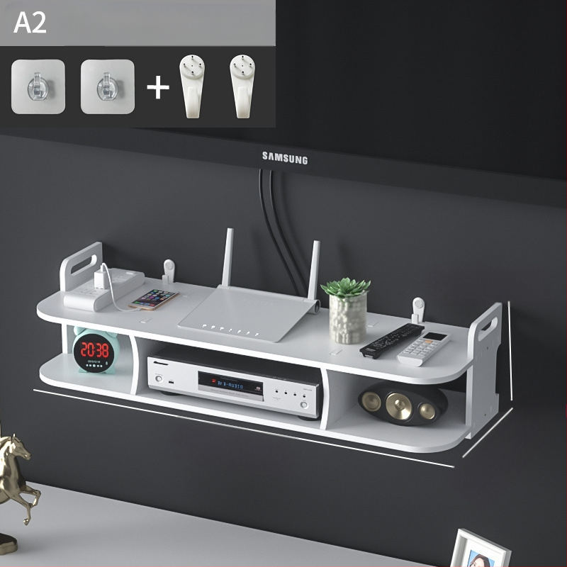 Nappali projektor konzol falra szerelhető router tárolódoboz falra szerelhető, nem perforált, üreges set-top box tárolóállvány